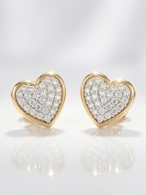 NWT Kate Spade New York pavé heart stud earrings